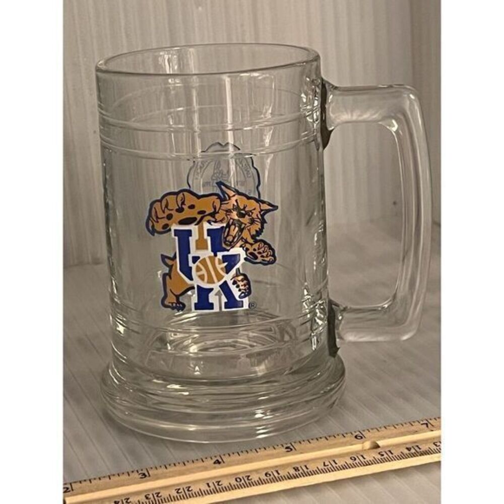 UK University Of Kentucky UK Wildcats Logo Glass Mug Beer Coach‎ Pope